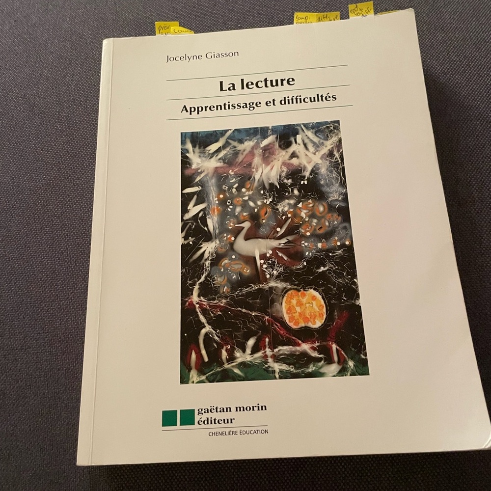 La Lecture Book by Jocelyne Giasson